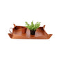 Transplanting tray for houseplants artificial leather
