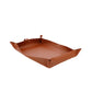Transplanting tray for houseplants artificial leather
